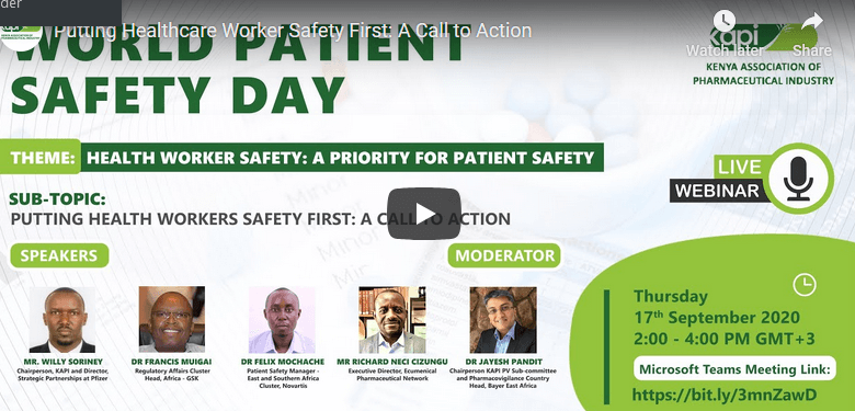 World Patient Safety Day 2020: Putting Healthcare Worker Safety First